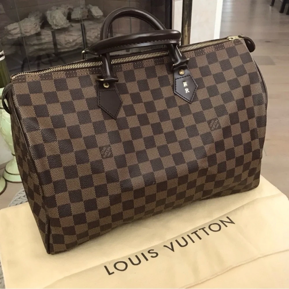 💯Authentic Louis Vuitton Speedy 35 Damier Ebene - Picture 1 of 8